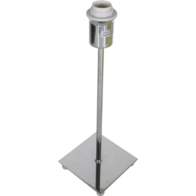 Base para sobremesa pic cuadrado 1xe14 l.11xan.11xal.32cm cromo