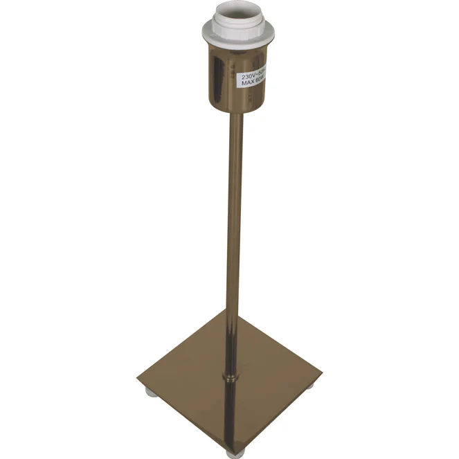 Base para sobremesa pic cuadrado 1xe14 l.11xan.11xal.32cm cuero