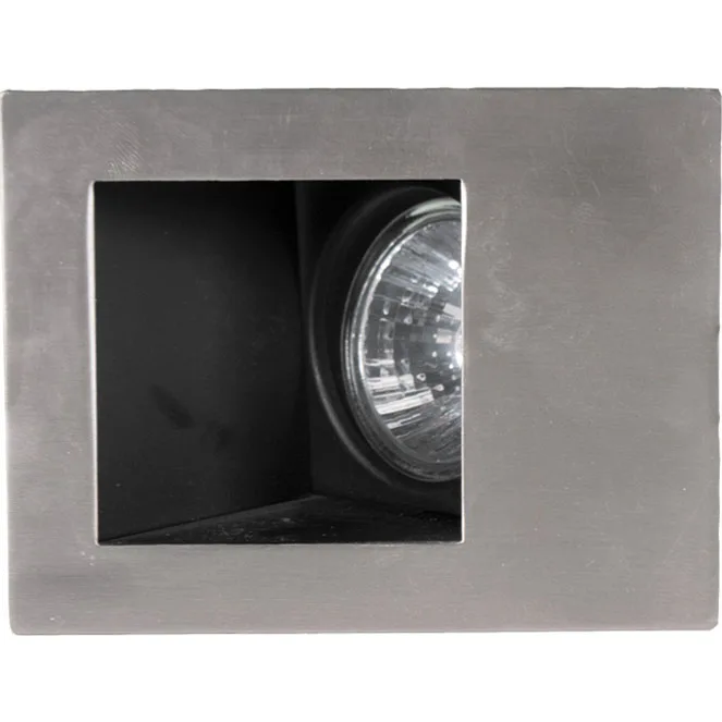 Downlight empotrable prometheus retangular 1xgu10 l.12xan.9xal.0,3cm niquel