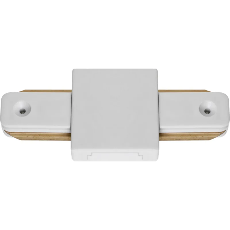 Conector en forma de "i" para carril line pro x2 (2 hilos) en aluminio color blanco