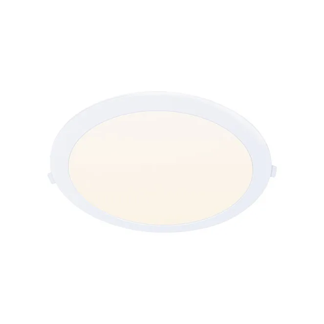 Downlight empotrable intego 2.0 pc redondo 18w led 1850lm 3000k 120° al.2,5xd.22,5cm blanco