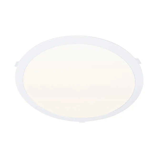 Downlight empotrable intego 2.0 pc redondo 24w led 2500lm 4000k 120° al.2,5xd.30cm blanco