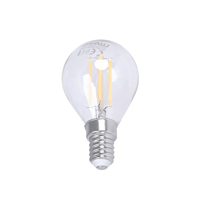 Bombilla e14 (fino) esférica classic led 4w 2700k 470lm transparente-a++