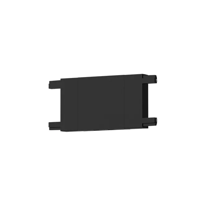 Conector vertical en forma de "i" para carril magnético piquet (2 hilos) en negro