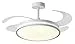 BEL AIR HOME - Ventilador de techo DUNE con Aspas Desplegables Luz Led 36W en 3 Temperaturas de Luz con Mando a Distancia -Motor DC Eficiente y Silencioso (BLANCO)