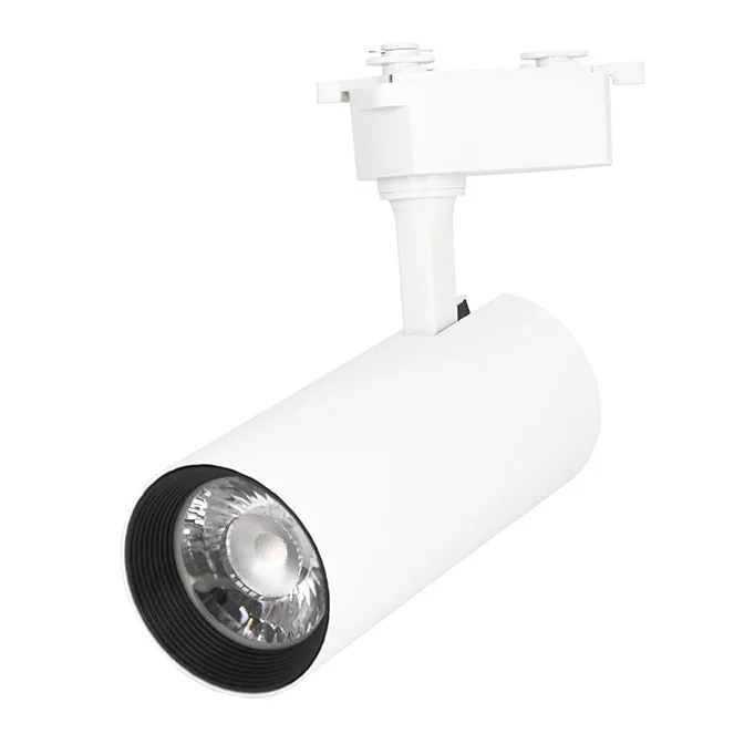 Foco para carriles line pro x2 (2 hilos) 25w led 2300lm 2700k 36° l.9xan.6,5xal.23cm aluminio blanco