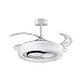 Ventilador dc hersa blanco, 4 aspas retráctiles, 116w led 3000|4000|6500k, al.35xd.108/50cm