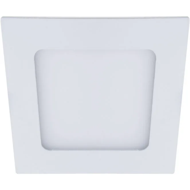 Downlight empotrable franco cuadrado 1x6w led 336lm 6400k 120° l.12xan.12xal.0,2cm blanco