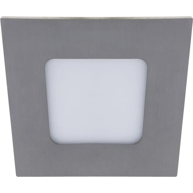 Downlight empotrable franco cuadrado 1x3w led 134lm 3000k 120° l.9xan.9xal.0,2cm niquel