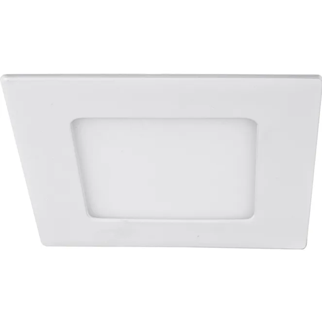 Downlight empotrable euro cuadrado 1x8w led 418lm 6400k l.12xan.12xal.0,2cm blanco