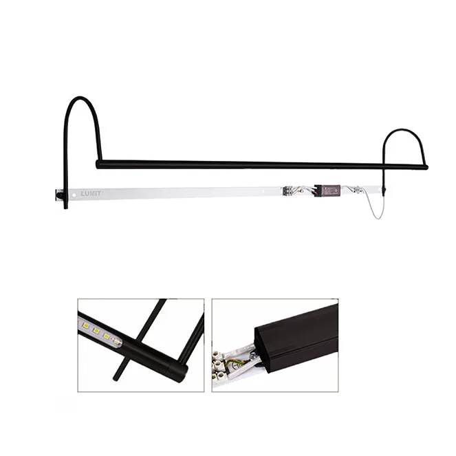 Aplique vhils 1x12w led 1200lm 2700k l.92xan.15xal.18cm negro