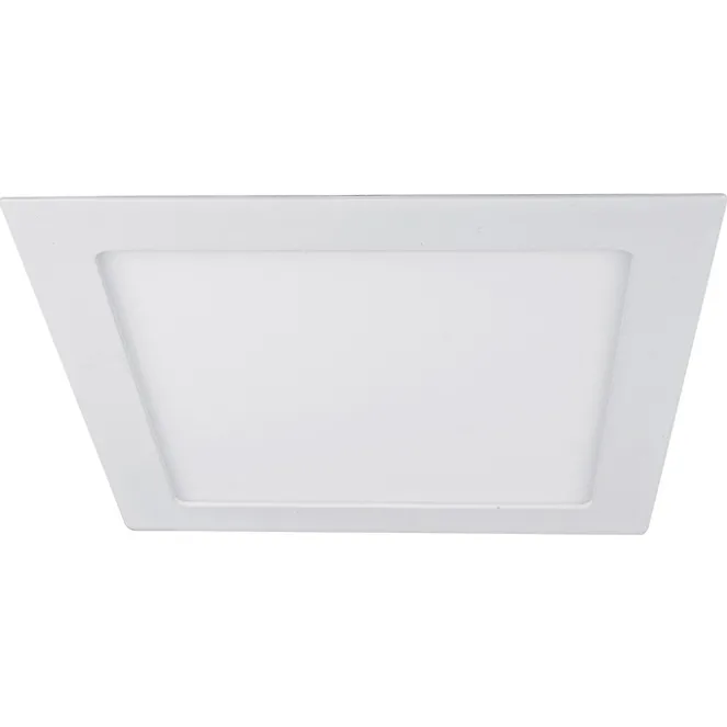 Downlight empotrable euro cuadrado 1x20w led 1282lm 6400k l.22,5xan.22,5xal.0,2cm blanco