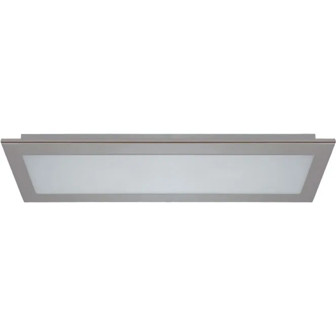 Plafón sodalite retangular 2xg13 t8 led 60cm l.73xan.25xal.6cm niquel