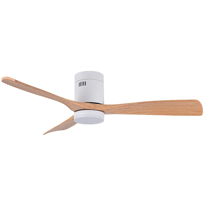 Ventilador dc céfiro on blanco/haya, 3 aspas, 40w led 3000|4000|6500k, al.18xd.130cm