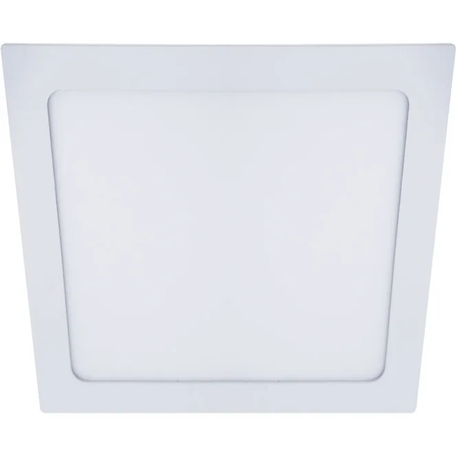 Downlight empotrable franco cuadrado 1x18w led 1260lm 3000k 120° l.22,5xan.22,5xal.0,2cm blanco