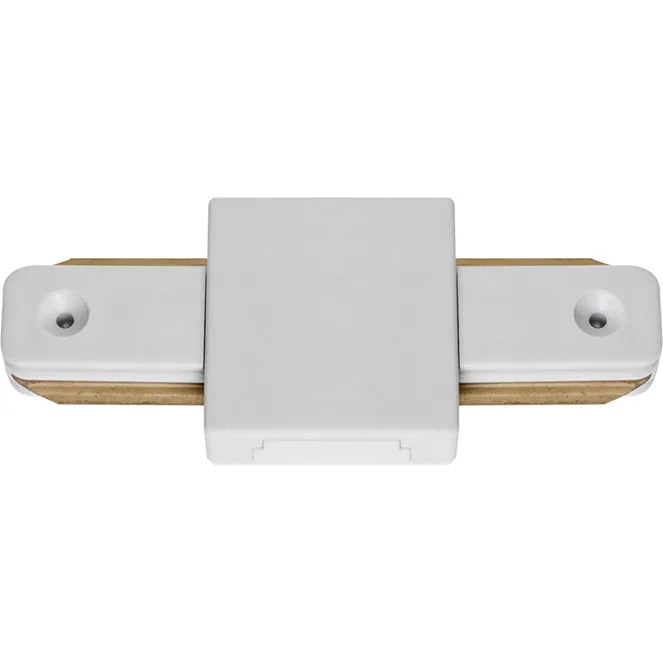 Conector en forma de "i" para carril adonis (2 hilos) en aluminio color blanco