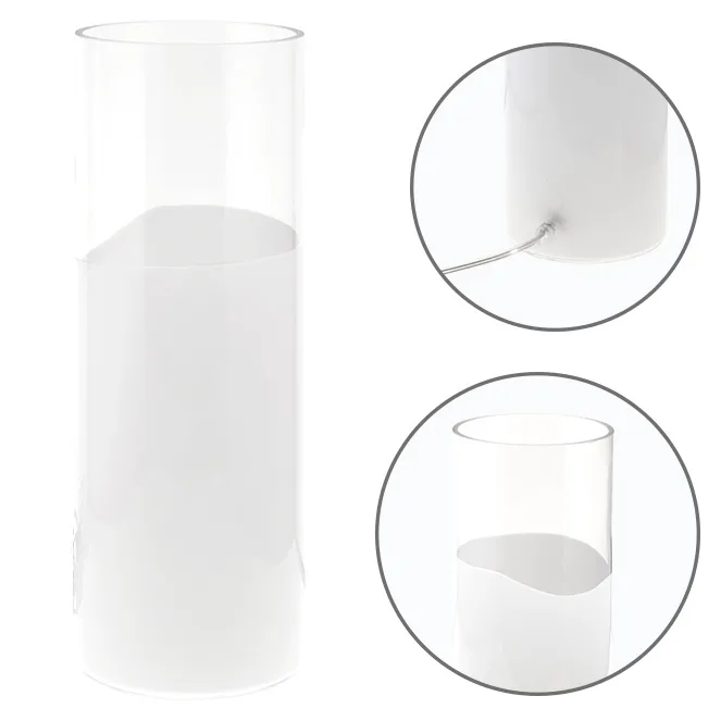 Sobremesa herner 1xe14 al.35xd.12cm cristal opaco/transparente