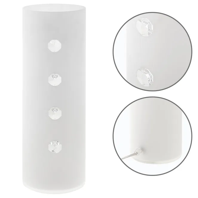 Sobremesa herner redondo 1xe14 al.35xd.12cm cristal opaco