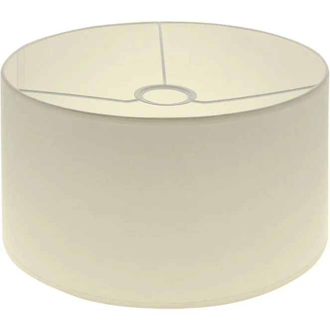 Pantalla cipriota redondo tela pvc802 con encaje e27 al.17xd.30cm beije