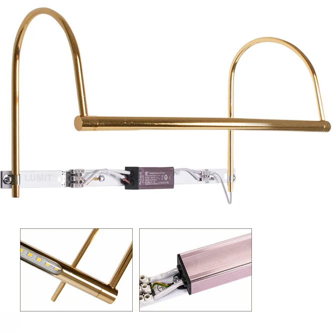 Aplique vhils 1x4w led 320lm 2700k l.39xan.15xal.18cm oro