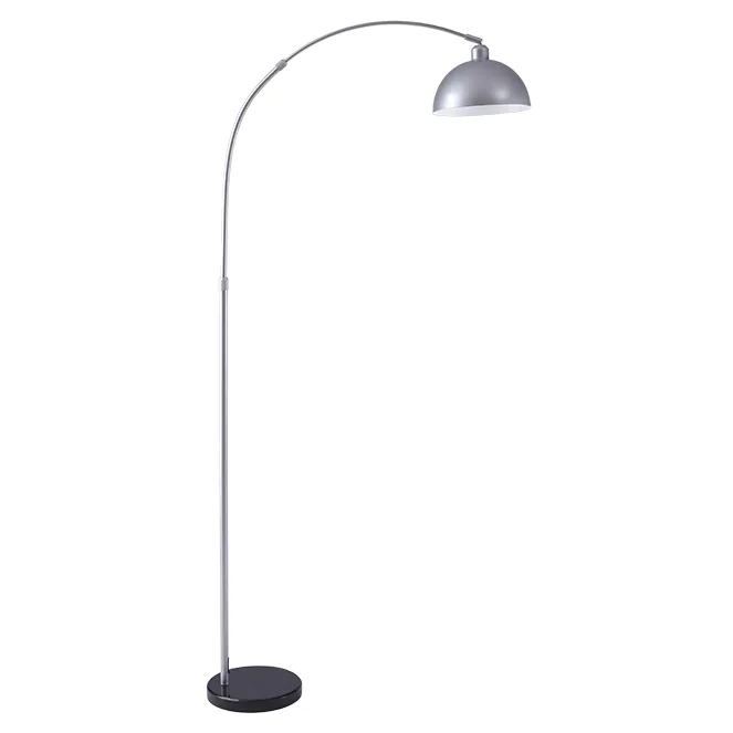 Lámpara de pie amalfi 1xe27 a.179xd.30cm plata