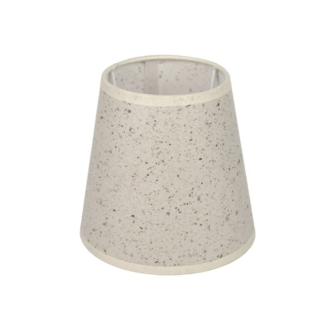 Pantalla auton redondo cónico con encaje e27 al.14xd.15cm crema