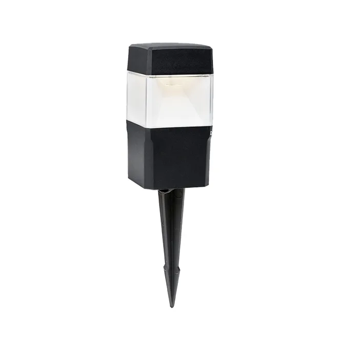 Pincho de exterior elisa 1xgx53 10w con pulsador cct (3colores) ip55 l.12,6xan.12,6xal.42,5cm resina