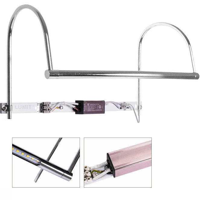 Aplique vhils 1x4w led 320lm 2700k l.39xan.15xal.18cm cromo