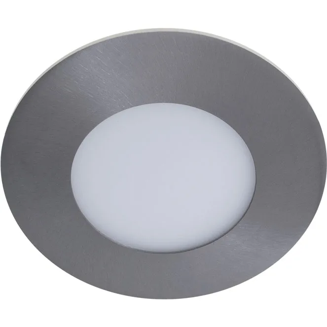 Downlight empotrable marco redondo 1x3w led 134lm 6400k 120° al.0,2xd.9cm niquel