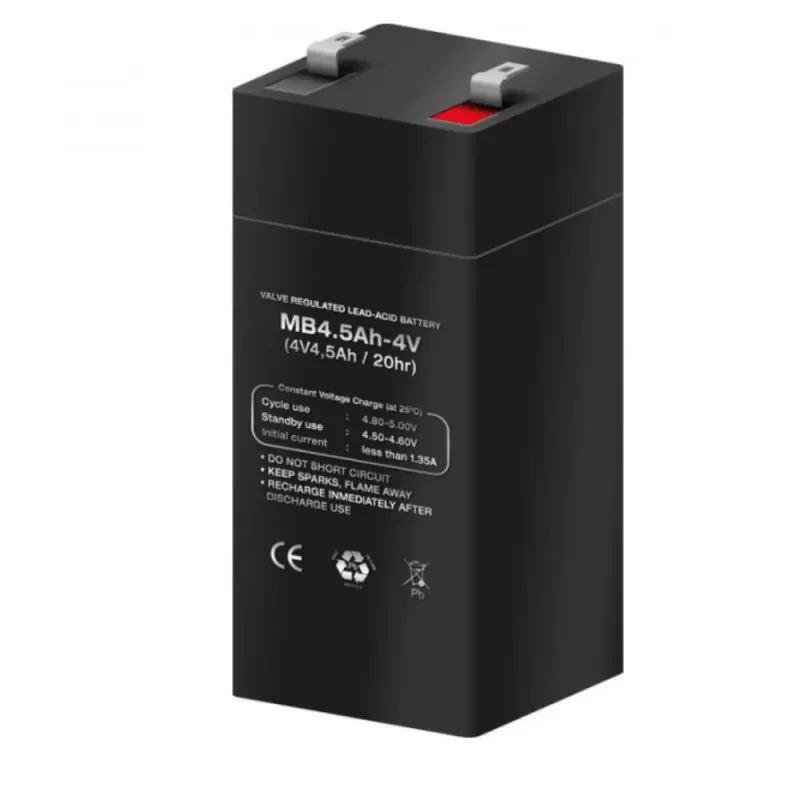 Bateria Plomo Agm 4v/4,5ah 48x48x102mm U-power Mb4.5 Mb4.5