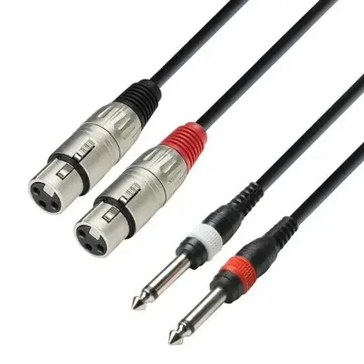 Cable 2xjack 6,3 Mono A 2xxlr Hembra 1m Adam K3 K3tfp0100