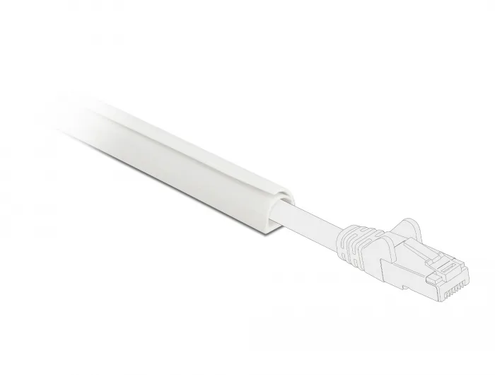 DeLOCK Conducto para cables Mini de cierre automático 12 x 12 mm - longitud 1 m blanco