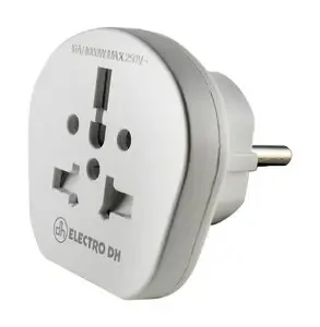Adaptador Red Eléctrica Schuko A Universal Varias Clavijas 16a 3500w Blanco 36.062/1/univ