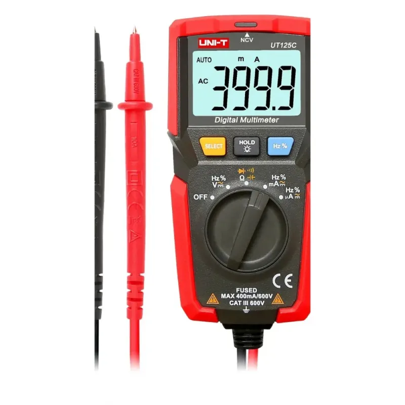 Multimetro Digital Bolsillo 600v Ac/dc 400ma Ac/dc Uni-t Ut125c