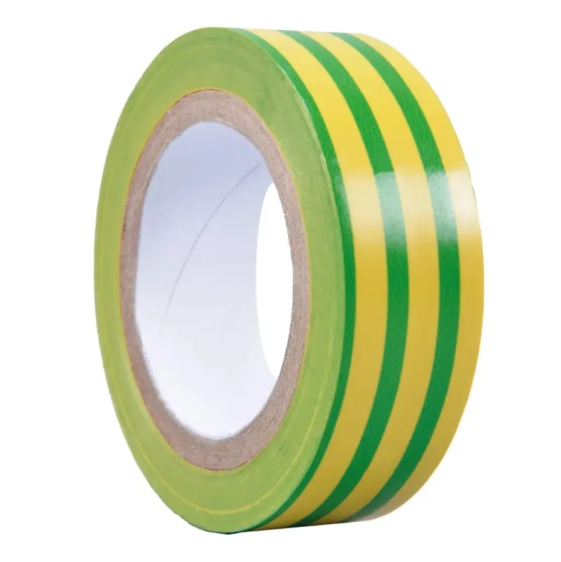 Cinta Aislante Adhesiva Pvc Amarilla Y Verde 20mx19mm 502025001