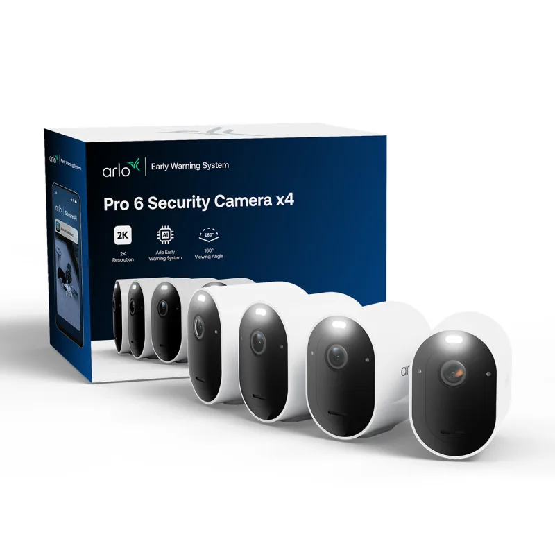 Arlo Pro VMC4470P IP Kamera 4er Set Cámara de seguridad IP Exterior 2560 x 1440 Pixeles Techo/pared