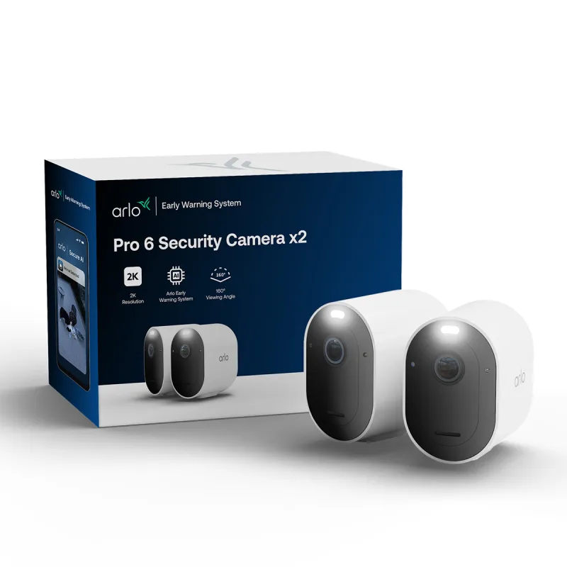 Arlo Pro VMC4270P IP Kamera 2er Set Cámara de seguridad IP Exterior 2560 x 1440 Pixeles Techo/pared