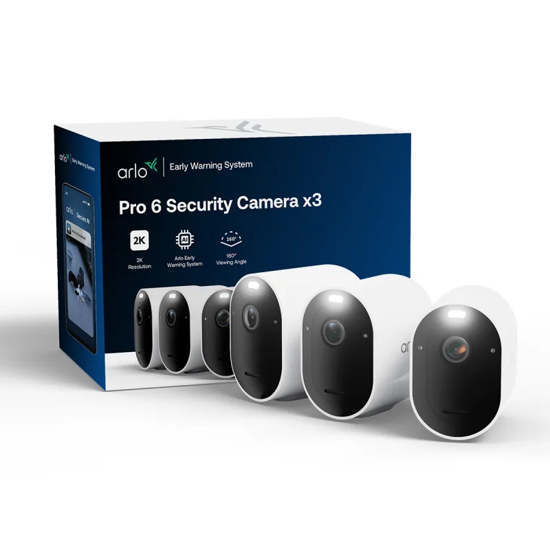 Arlo Pro VMC4370P IP Kamera 3er Set Cámara de seguridad IP Exterior 2560 x 1440 Pixeles Techo/pared