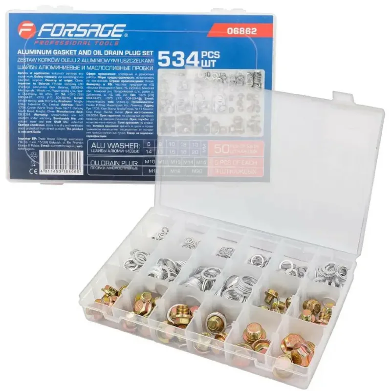 Juego de almohadillas de aluminio y tapones de descarga 534el.