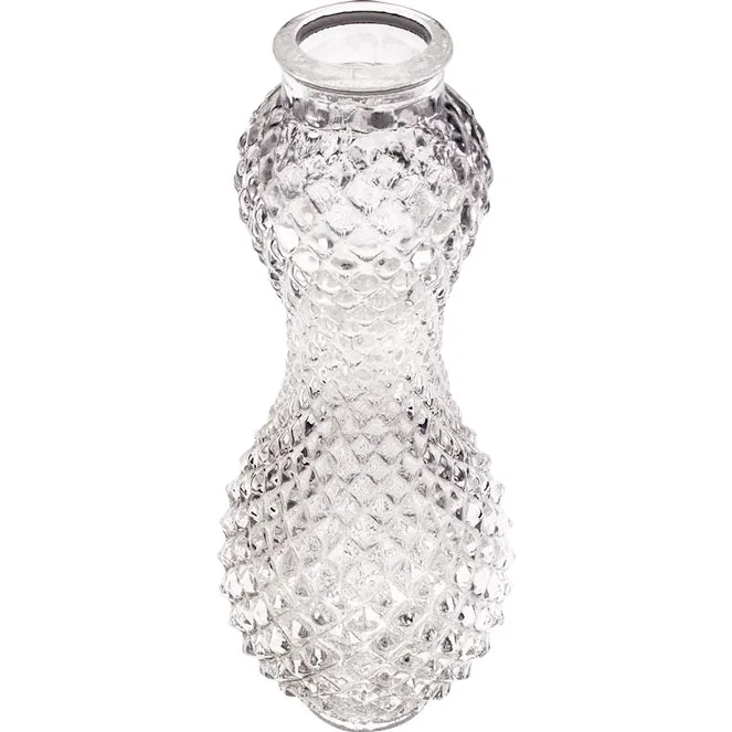 Columna de cristal 12,5xd.5cm taladro 1,5cm transparente