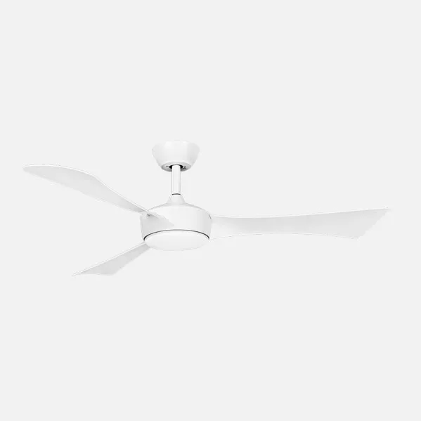 ABRILA - Ventilador DC Tormos 18W Blanco | 3 Aspas | 6 Velocidades | Tecnología LED 2250lm | Control Remoto con Memoria y Temporizador | 132 cm
