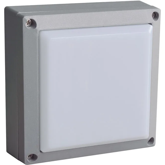 Aplique tennessee ip54 6w led 4000k l.14,5xan.6,5xal.14,5cm aluminio + policarbonato (pc) gris