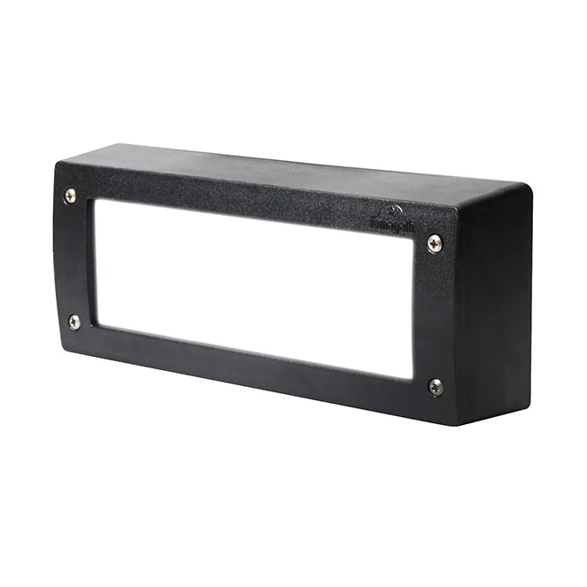 Aplique leti 2xgx53 6w con pulsador cct (3colores) ip66 l.30xan.6,5xal.12cm resina negra