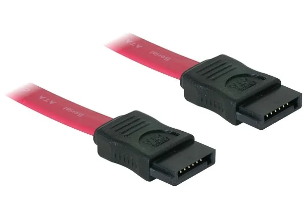 DeLOCK SATA Cable - 0.3m cable de SATA 0,3 m Rojo