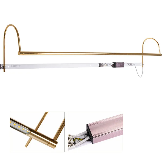 Aplique vhils 1x12w led 960lm 2700k l.92xan.15xal.18cm oro