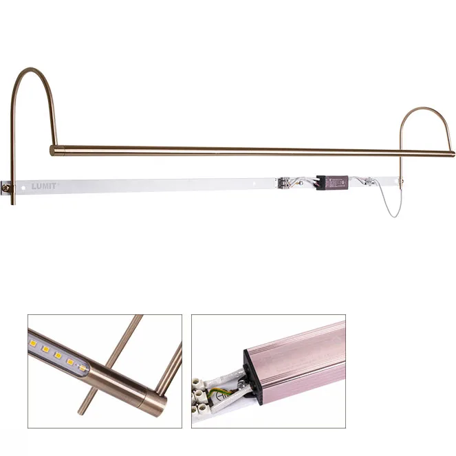 Aplique vhils 1x12w led 960lm 2700k l.92xan.15xal.18cm cuero