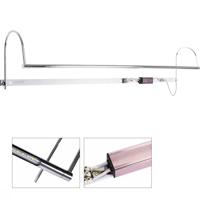 Aplique vhils 1x12w led 960lm 2700k l.92xan.15xal.18cm cromo