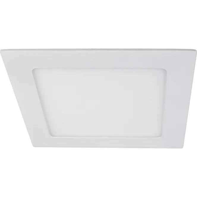 Downlight empotrable euro cuadrado 1x12w led 756lm 6400k l.17xan.17xal.0,2cm blanco