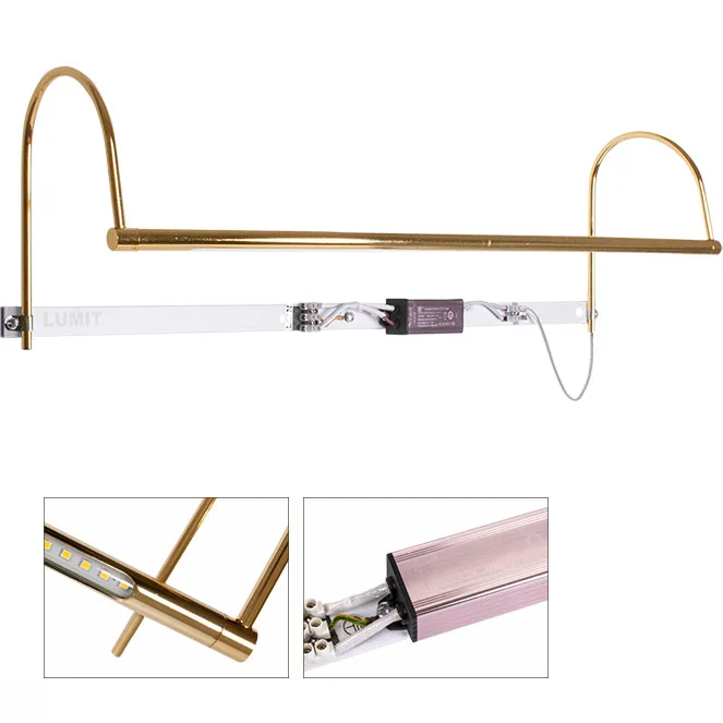 Aplique vhils 1x7w led 560lm 2700k l.67xan.15xal.18cm oro