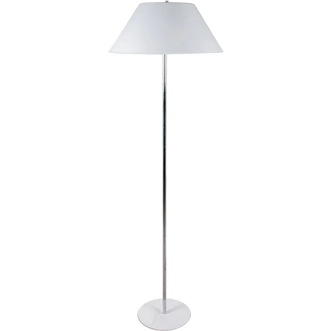 Lámpara de pie natália 1x2gx13 t5 circ. al.157xd.50cm blanco/cromo